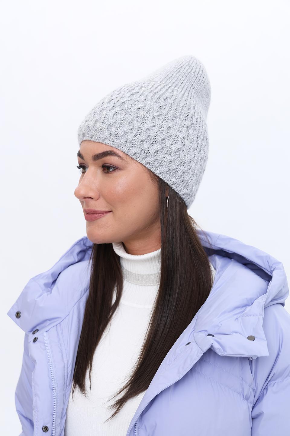 Шапка Marhatter вязаная серая