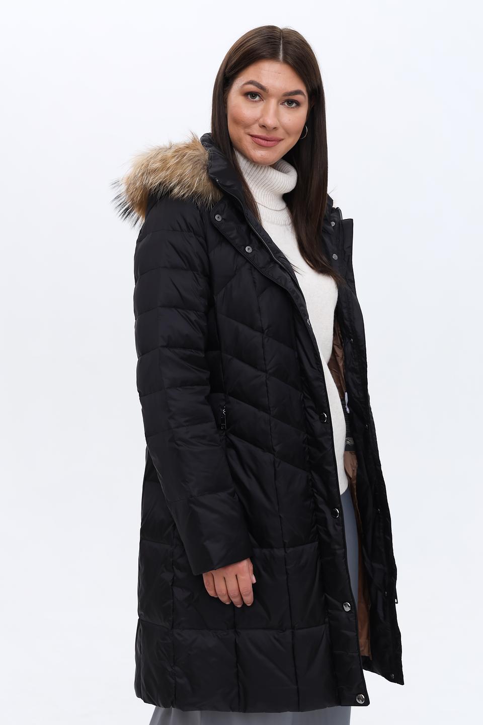 Пальто Heyer стеганое чёрное