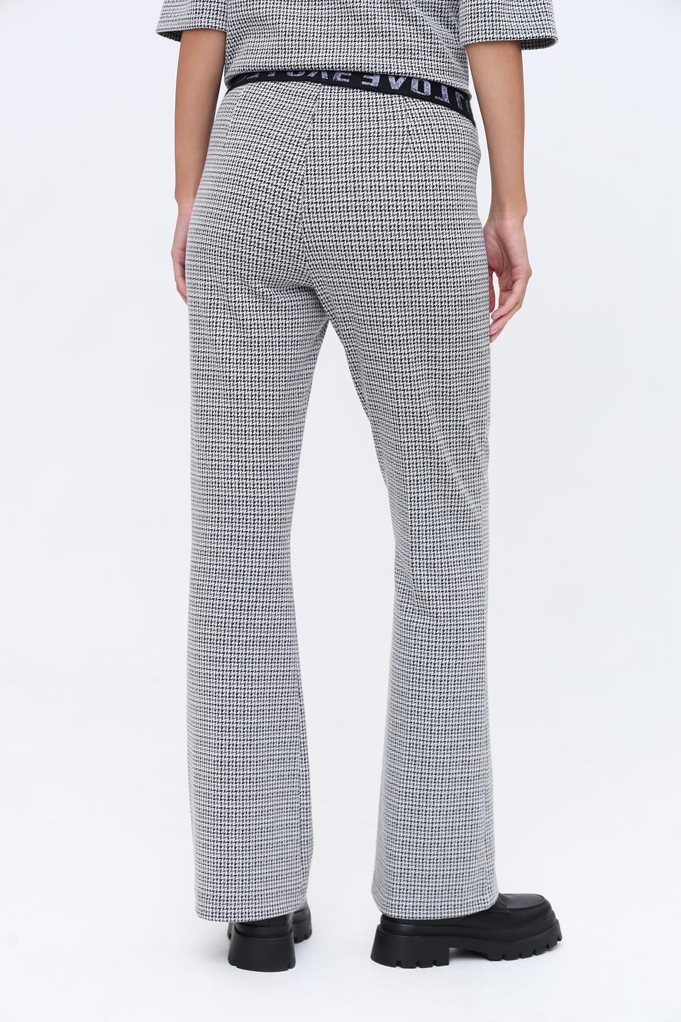 Брюки клёш You Just White в клетку