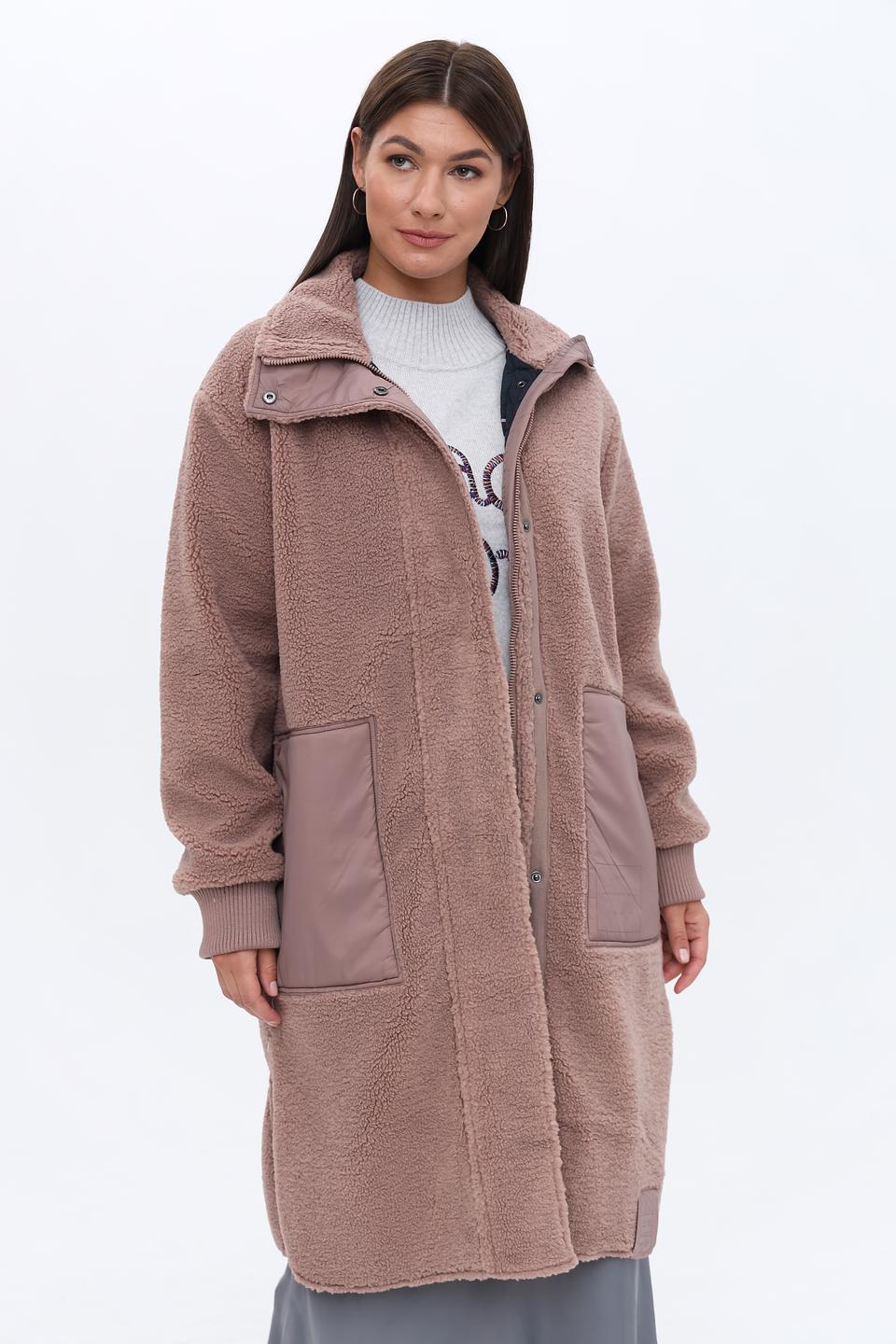 Пальто Zhrill teddy бежевое