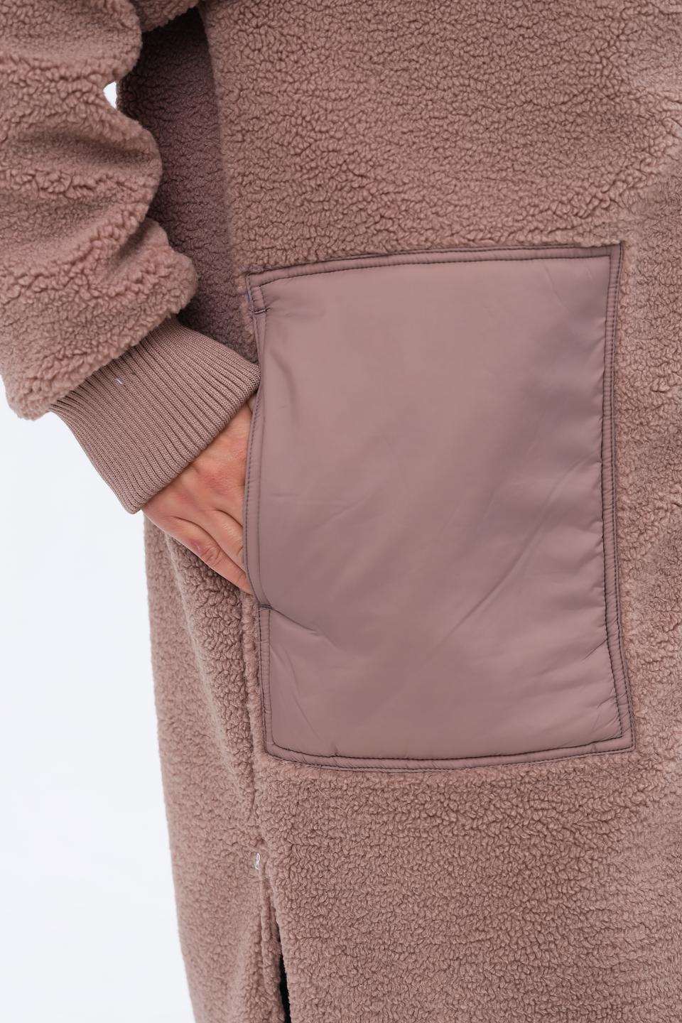 Пальто Zhrill teddy бежевое