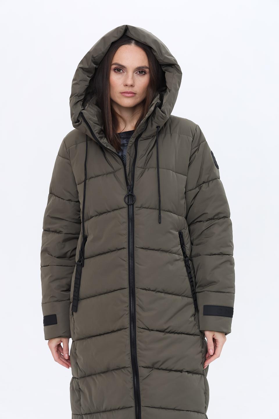 Пальто Zhrill стеганое хаки