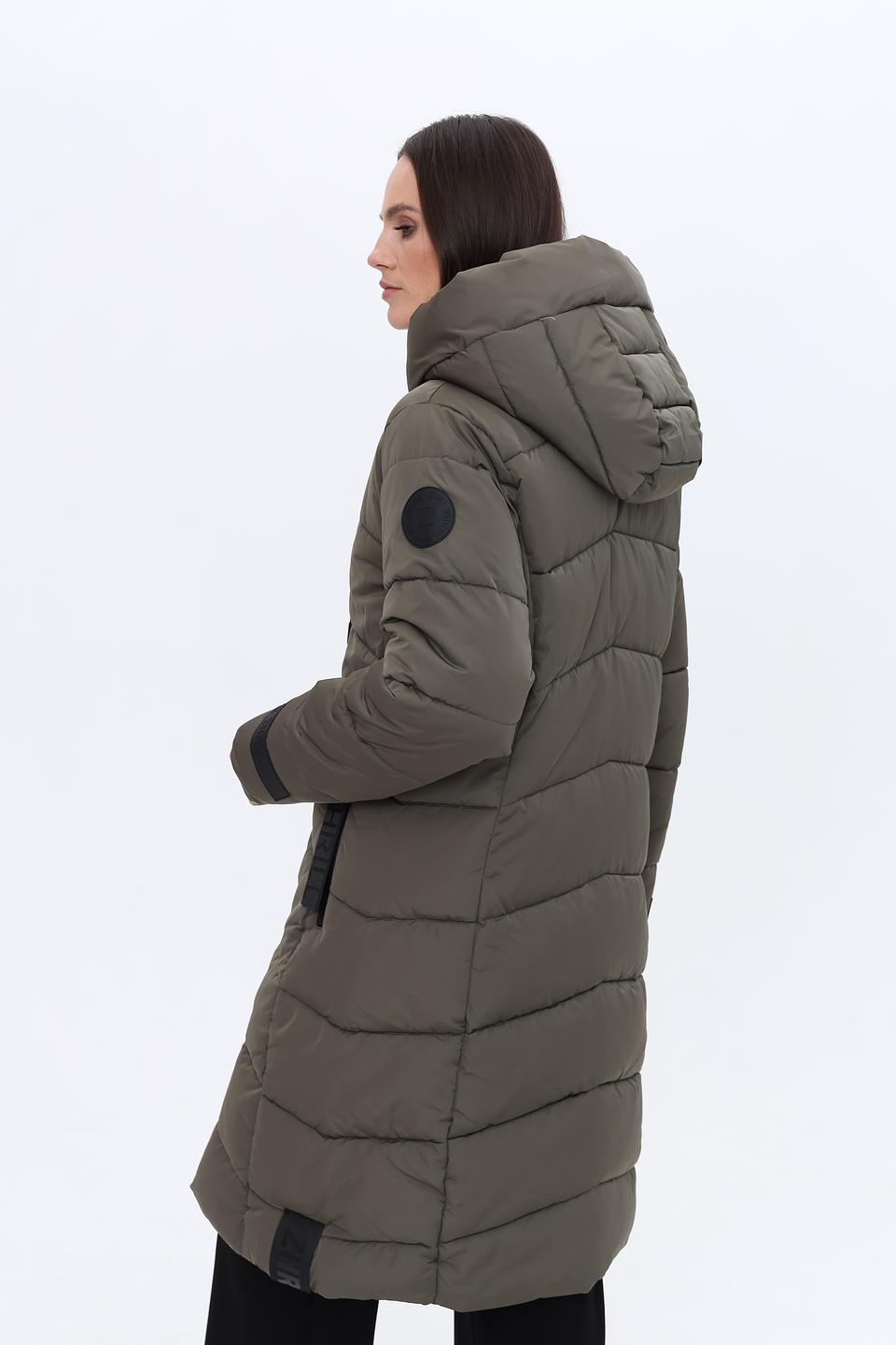 Пальто Zhrill стеганое хаки