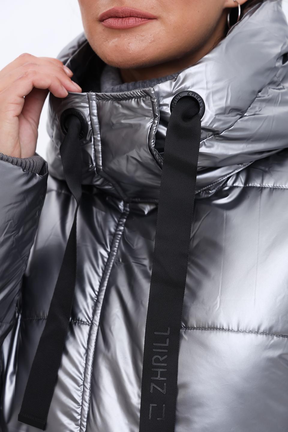 Пальто Zhrill серебристое стеганое