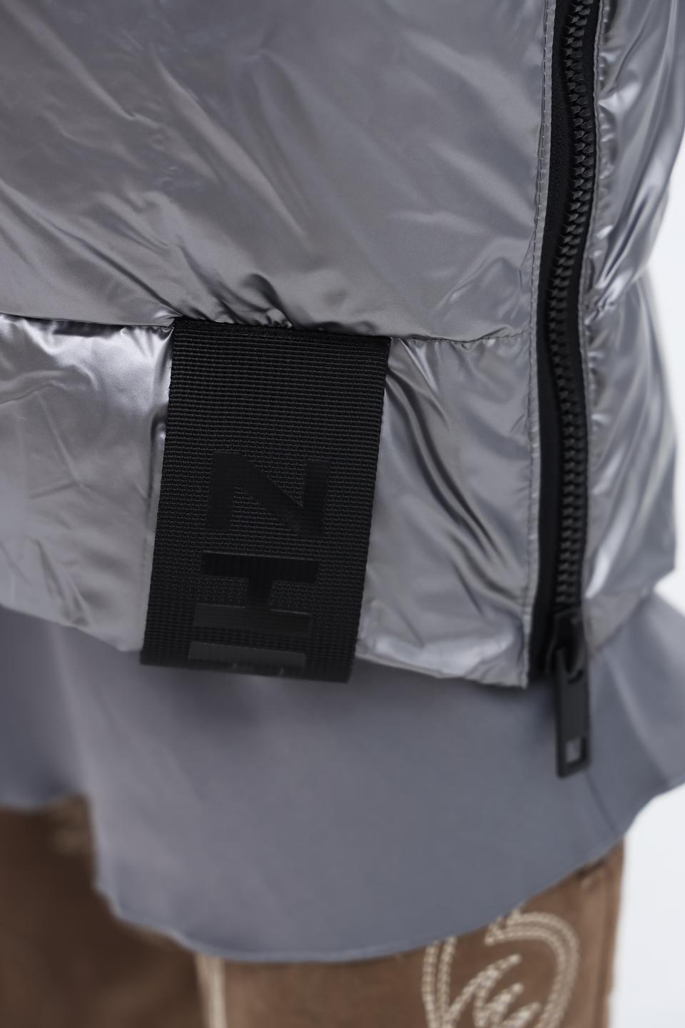 Пальто Zhrill серебристое стеганое