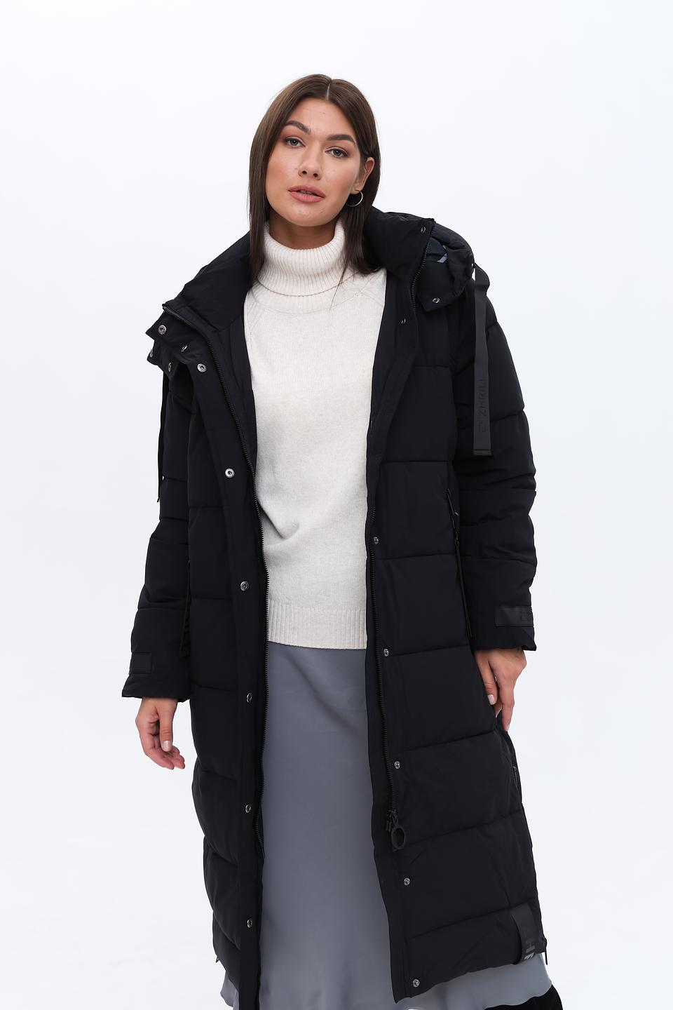 Пальто Zhrill чёрное стеганое