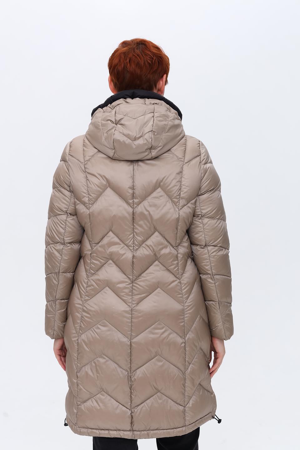 Пальто Lebek стеганое бежевое