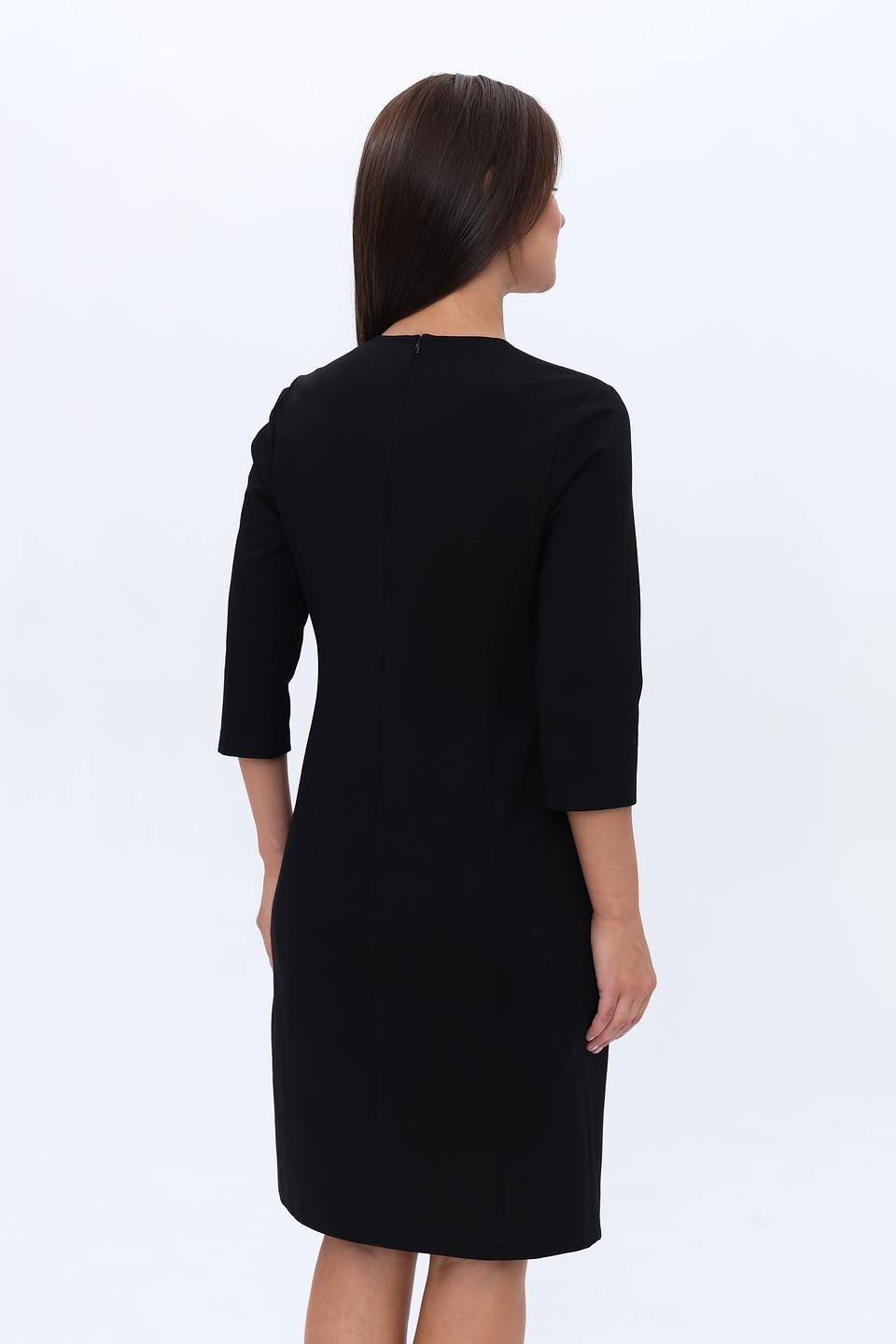 Платье Marc Aurel чёрное с V-образным вырезом