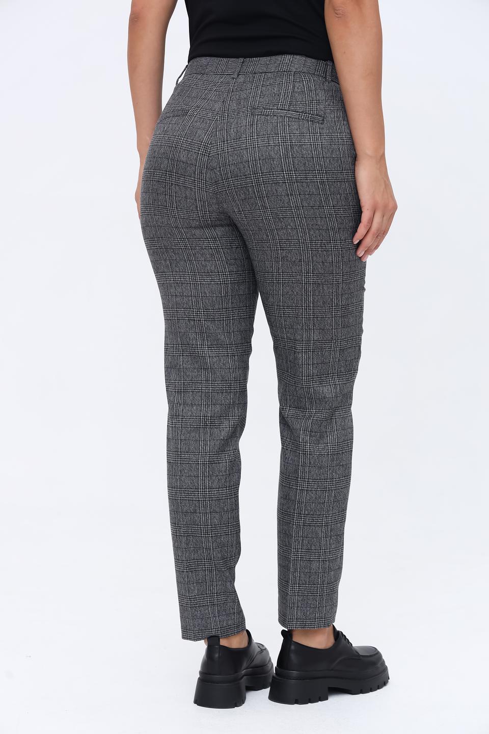 Брюки UNQ в клетку серые