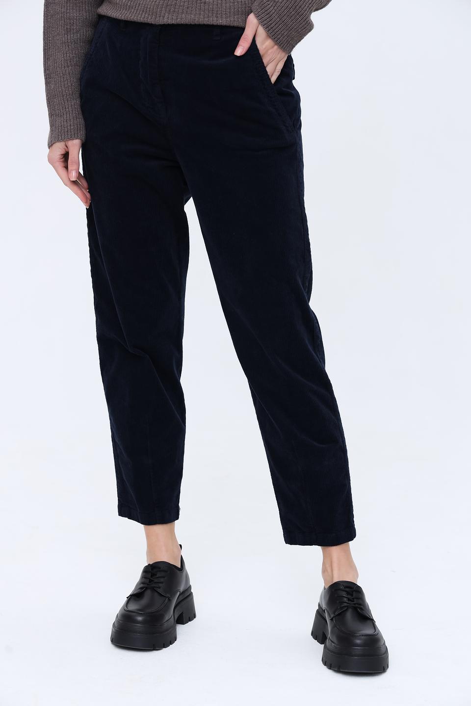 Брюки вельветовые Cinque тёмно-синие