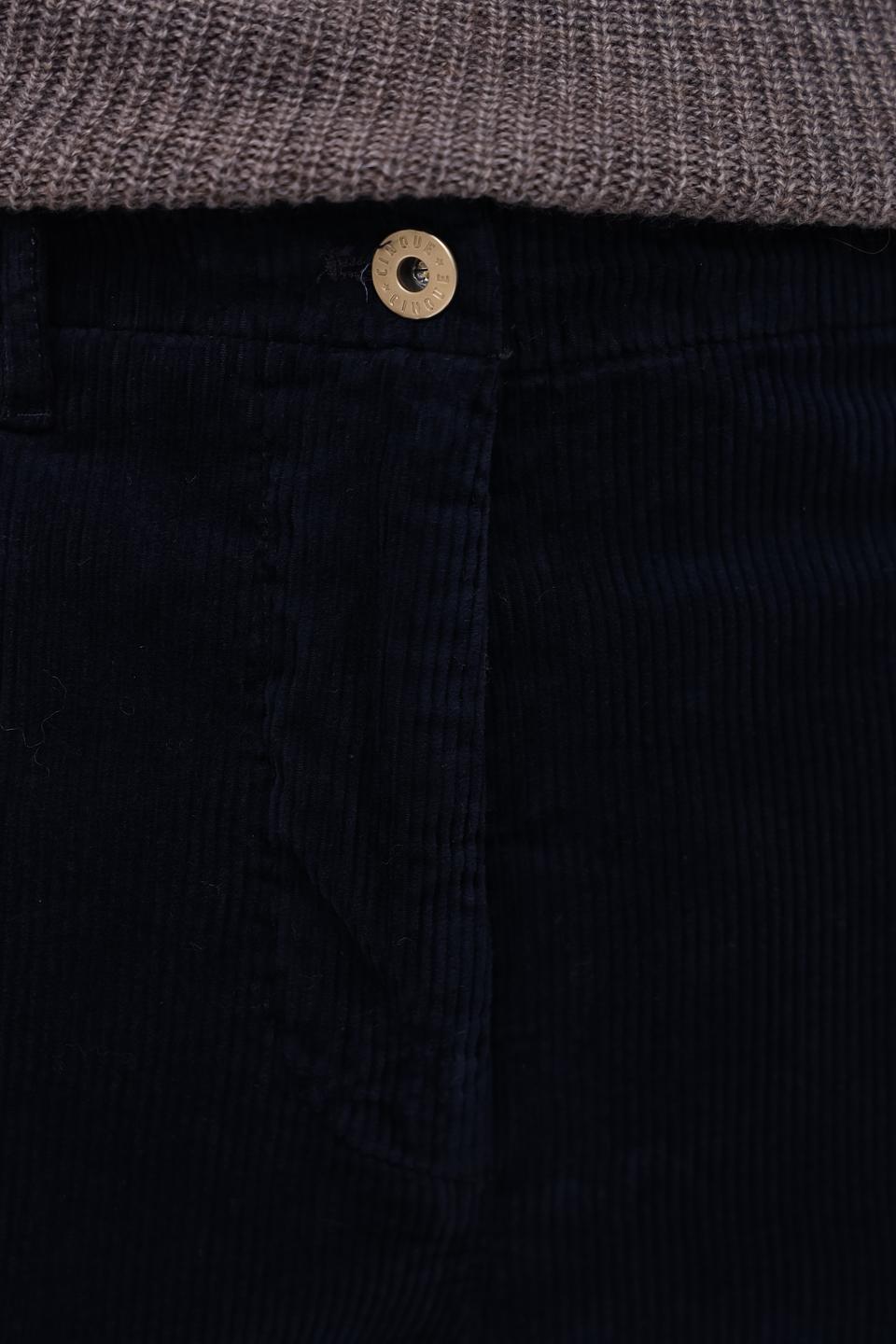 Брюки вельветовые Cinque тёмно-синие