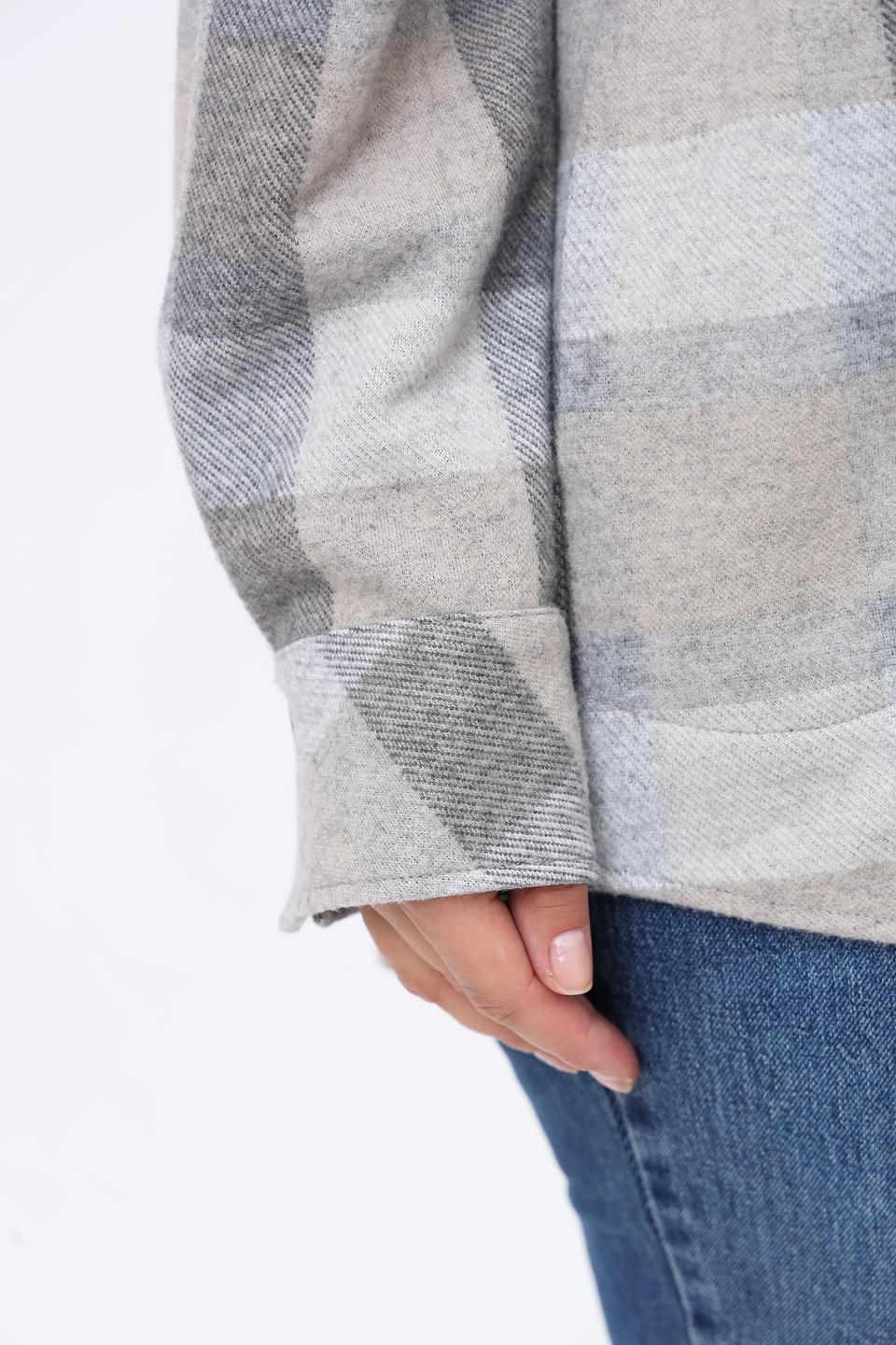 Рубашка SE Stenau в клетку бежевая