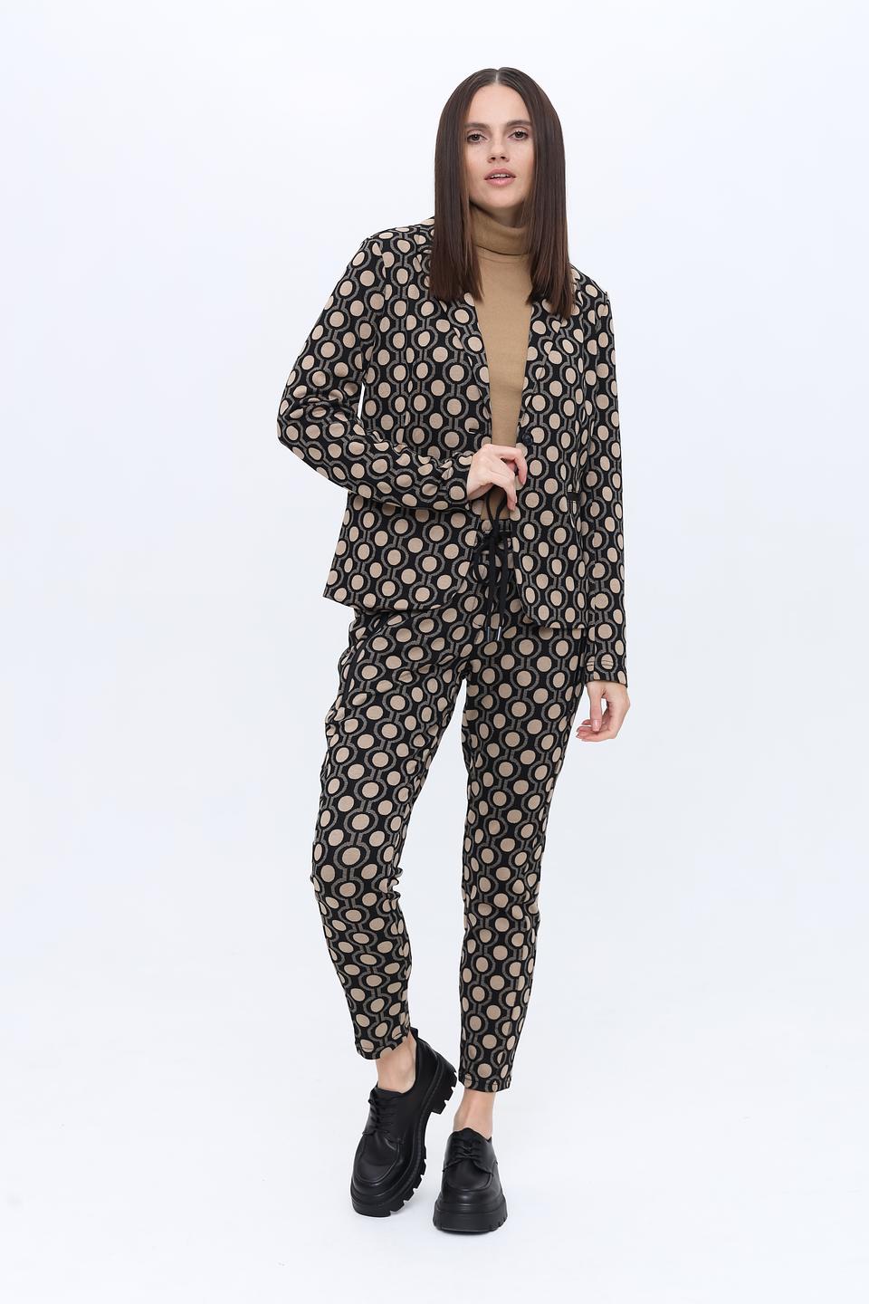 Брюки Zhrill приталенные в геом. принт