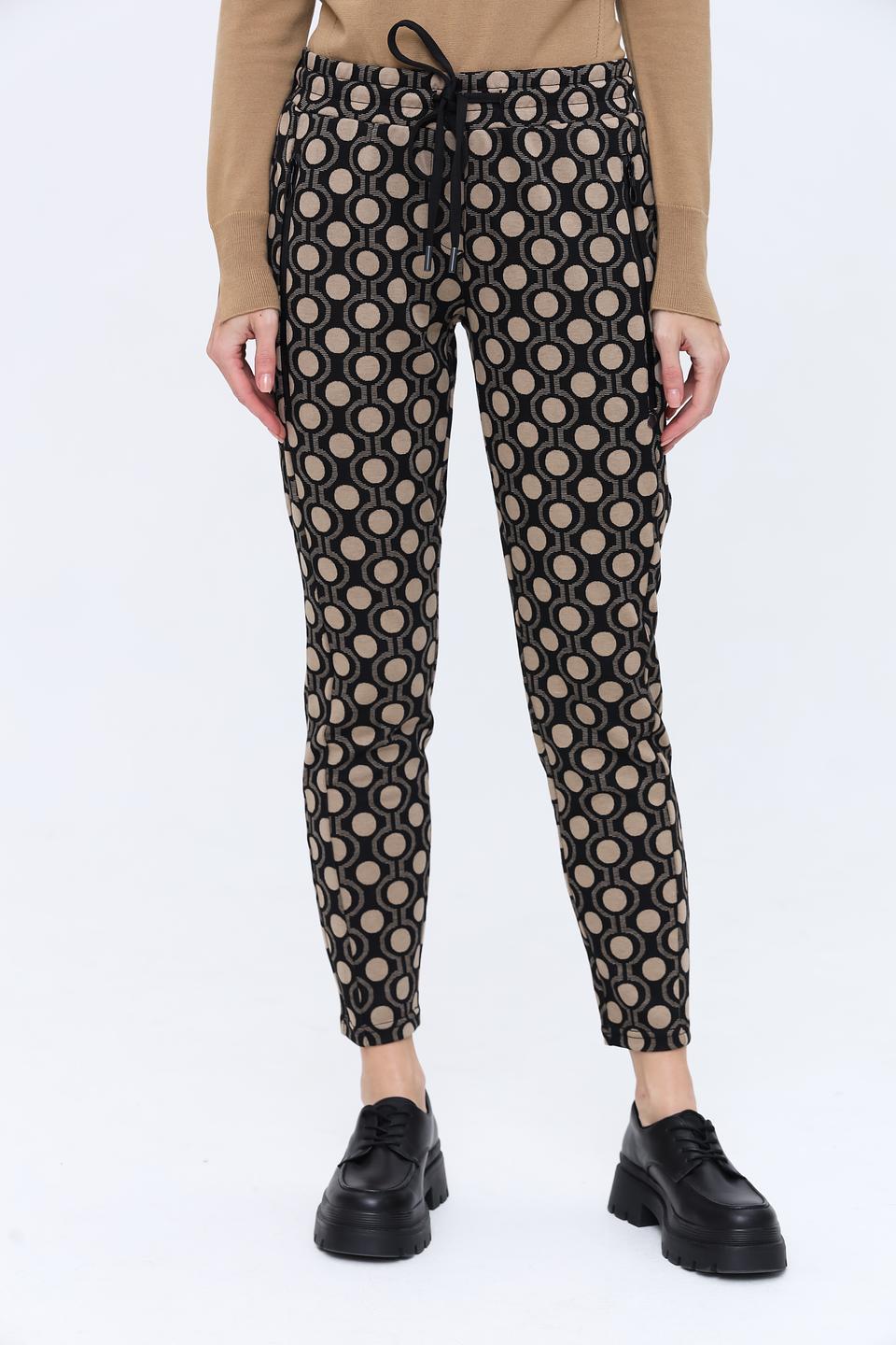 Брюки Zhrill приталенные в геом. принт