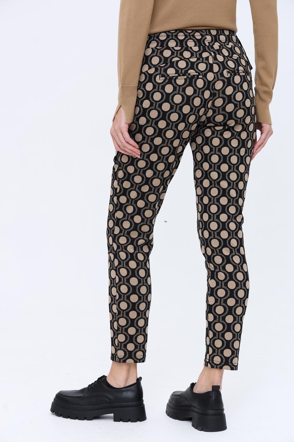 Брюки Zhrill приталенные в геом. принт