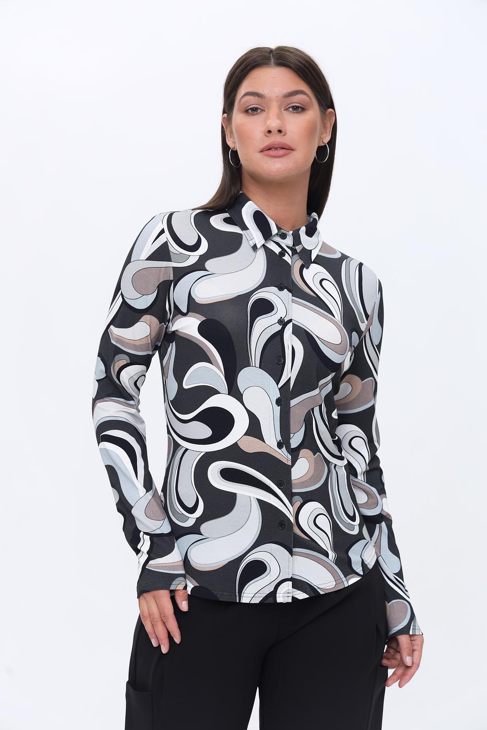 Рубашка You Just White с абстрактным принтом