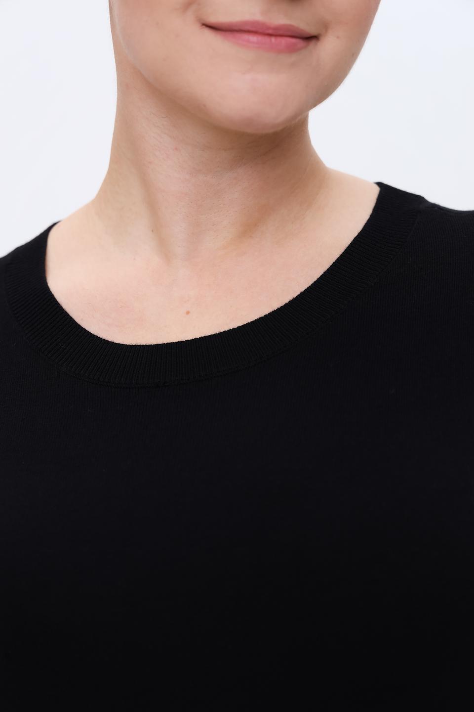 Платье Samoon чёрное с юбкой-леопард