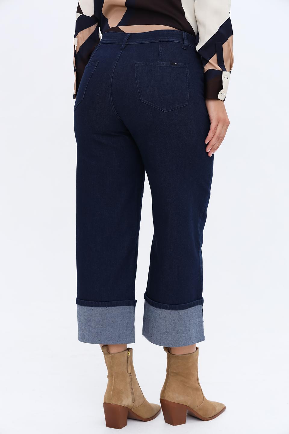 Джинсы Taifun клеш с манжетами