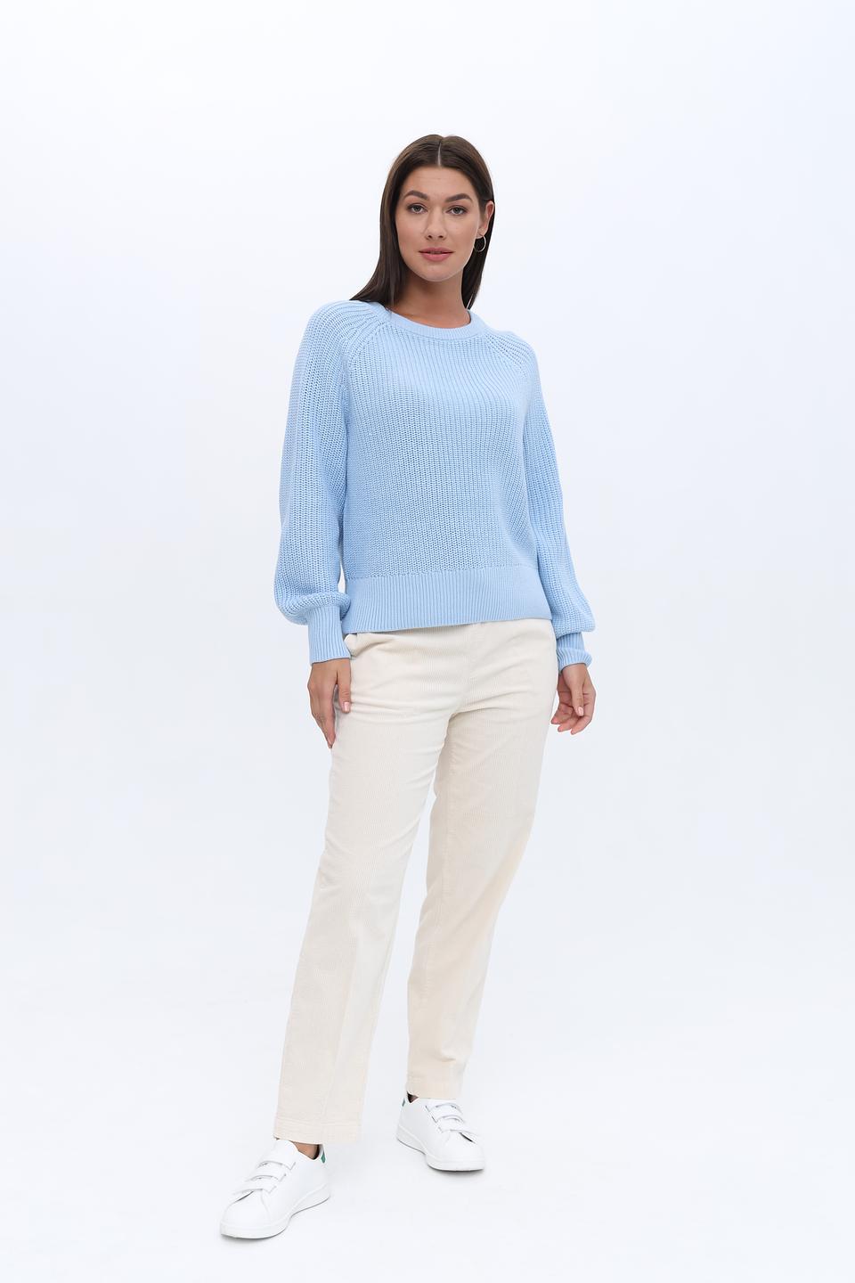 Брюки Oui бежевые с манжетами