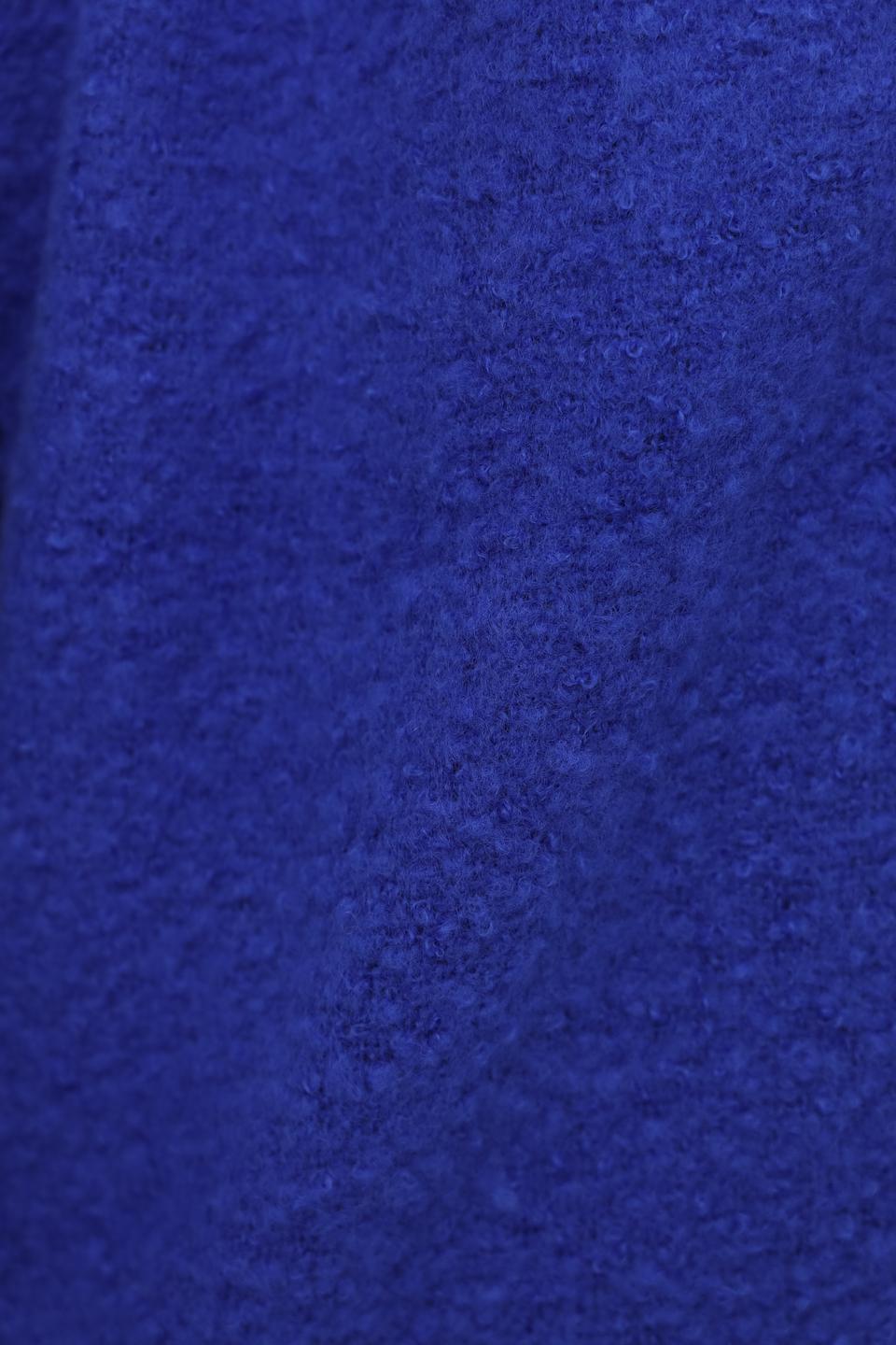 Шарф Oui синий с бахромой