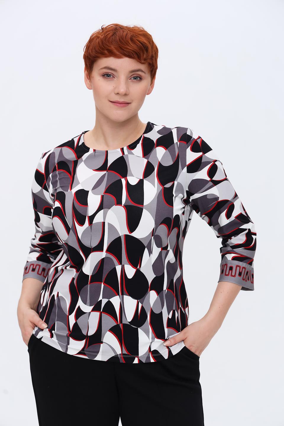 Лонгслив Bianca с геометрическим принтом