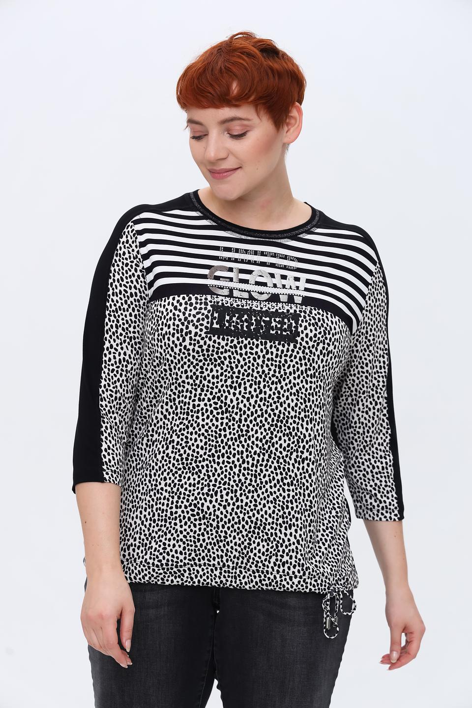 Лонгслив Tuzzi с принтом и полоской