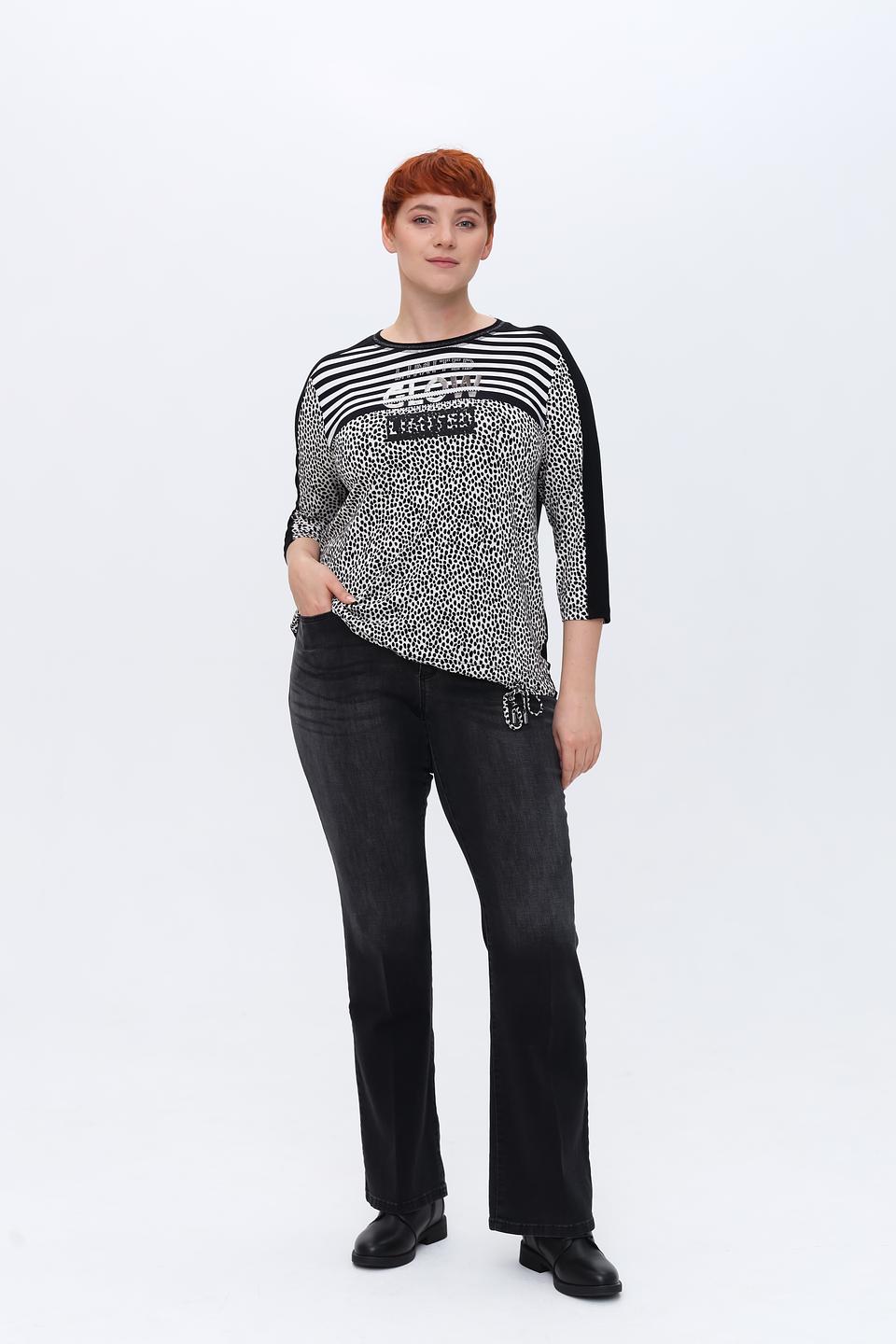 Лонгслив Tuzzi с принтом и полоской