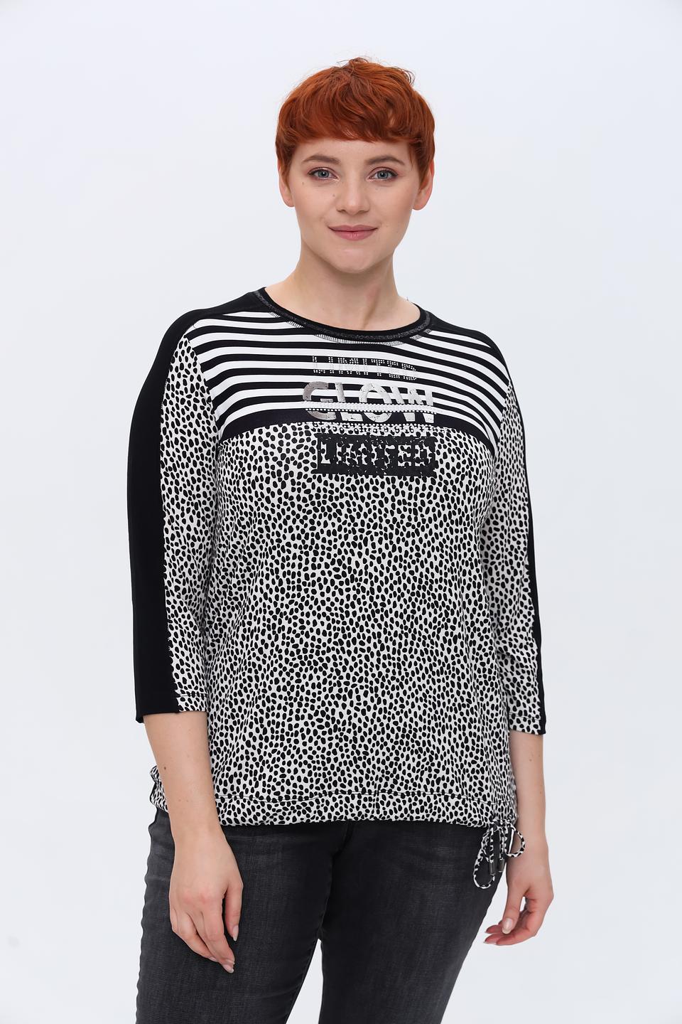 Лонгслив Tuzzi с принтом и полоской