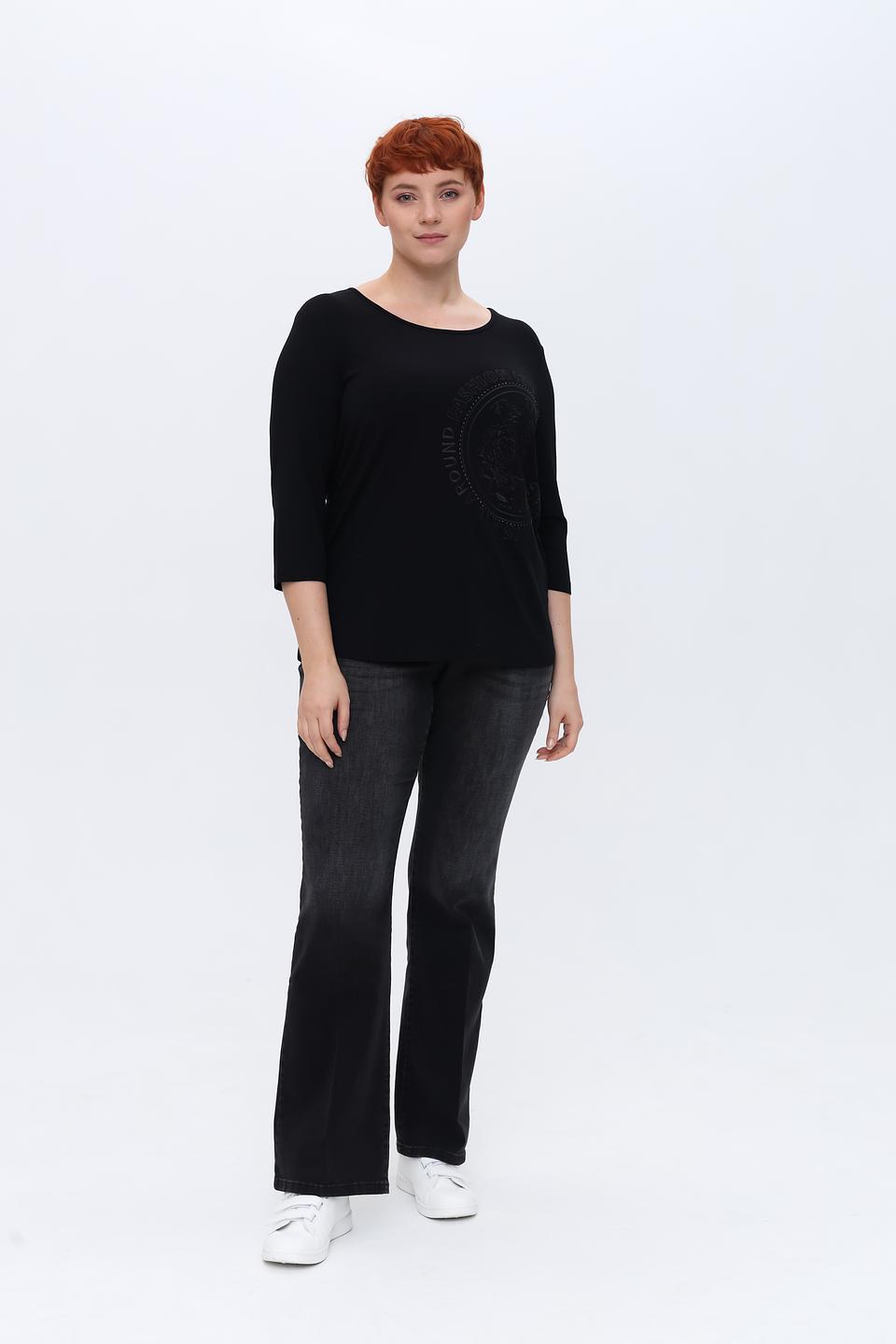 Лонгслив Tuzzi с принтом чёрный