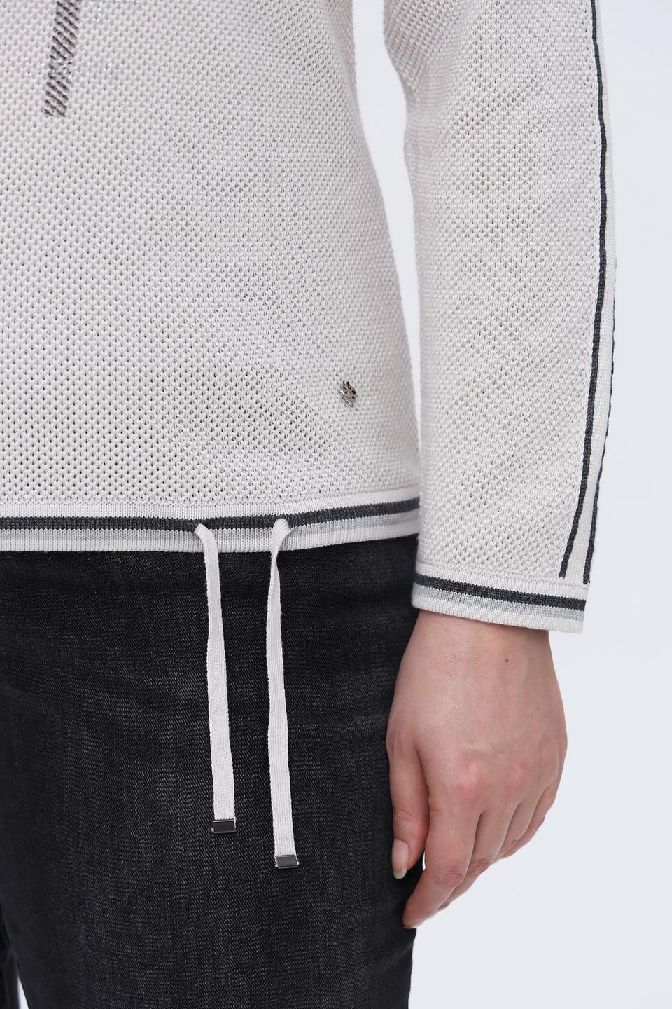 Пуловер Rabe collection с принтом серый