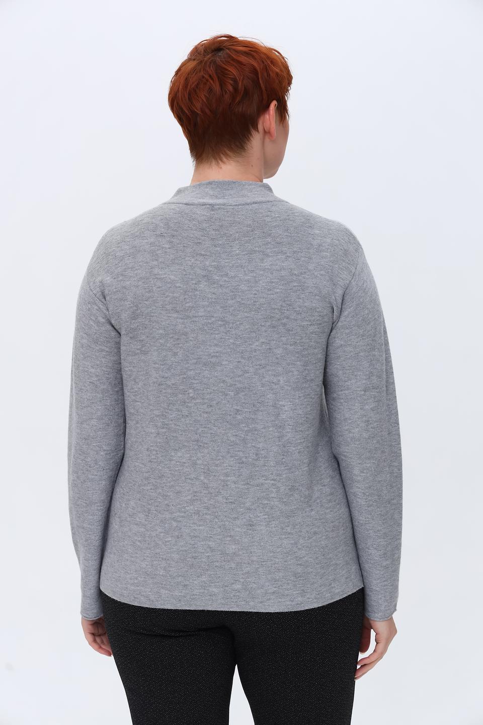 Пуловер Rabe collection серый с принтом