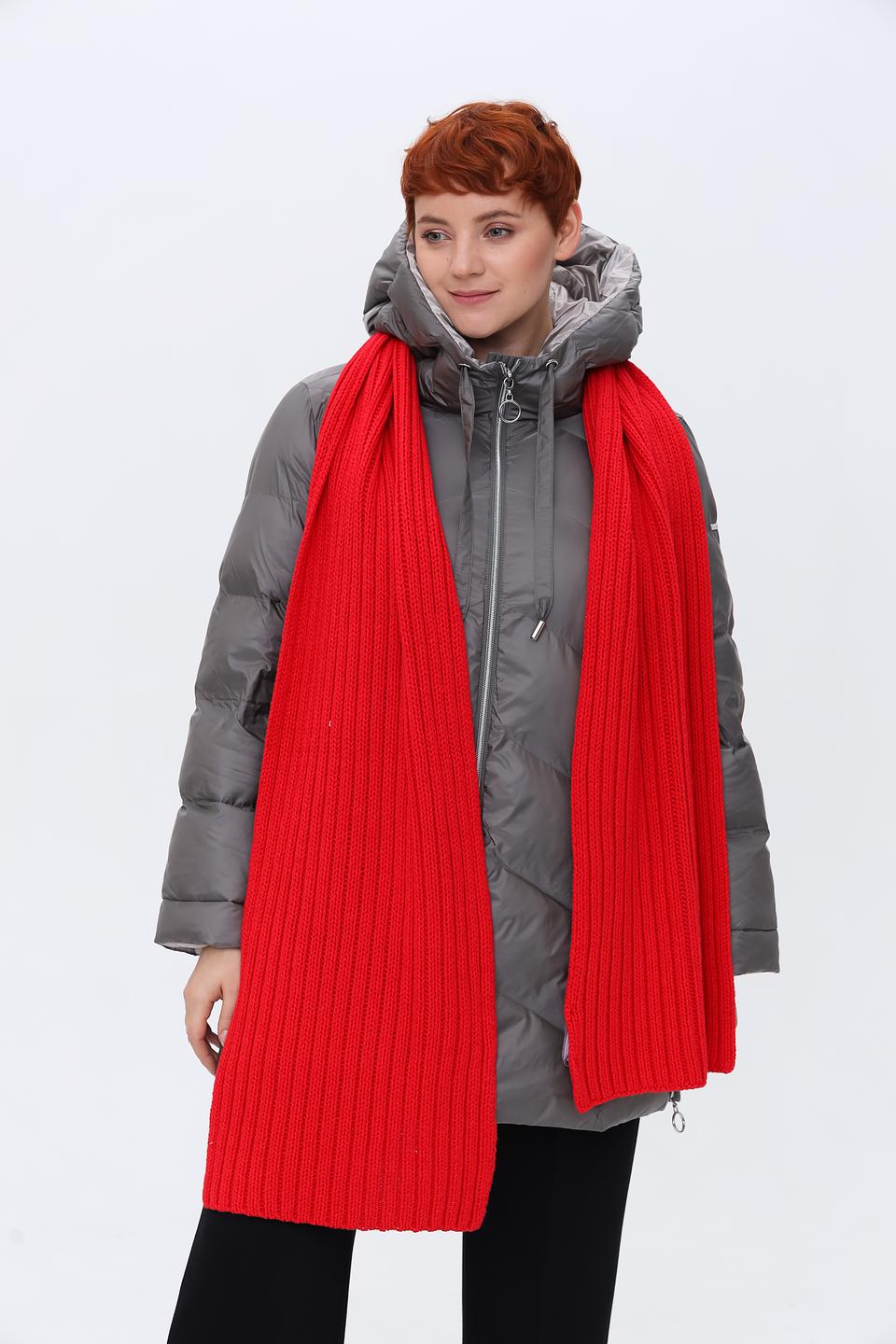 Шарф Oui вязаный красный