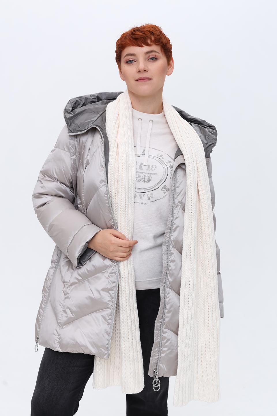 Шарф Oui вязаный кремовый