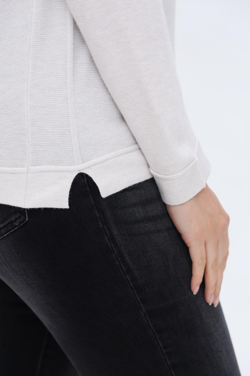 Пуловер Rabe collection с принтом светло-серый