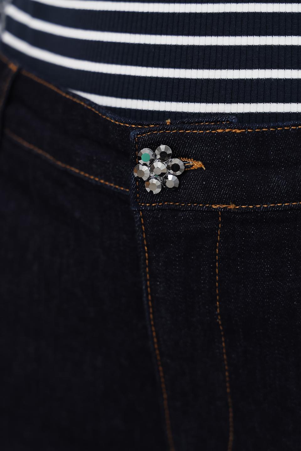 Джинсы Lecomte широкие тёмно-синие