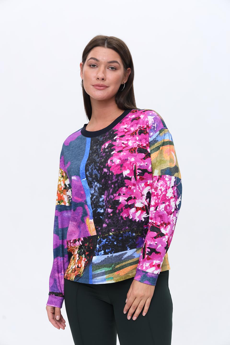 Пуловер Lecomte с цветочным принтом