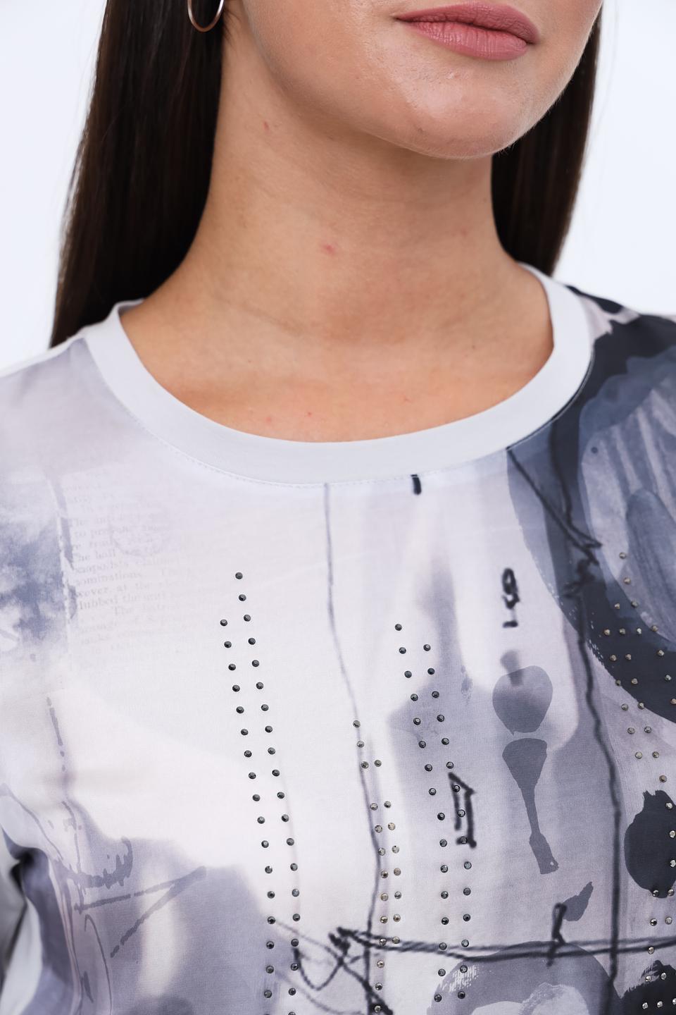 Лонгслив Lecomte с абстрактным принтом