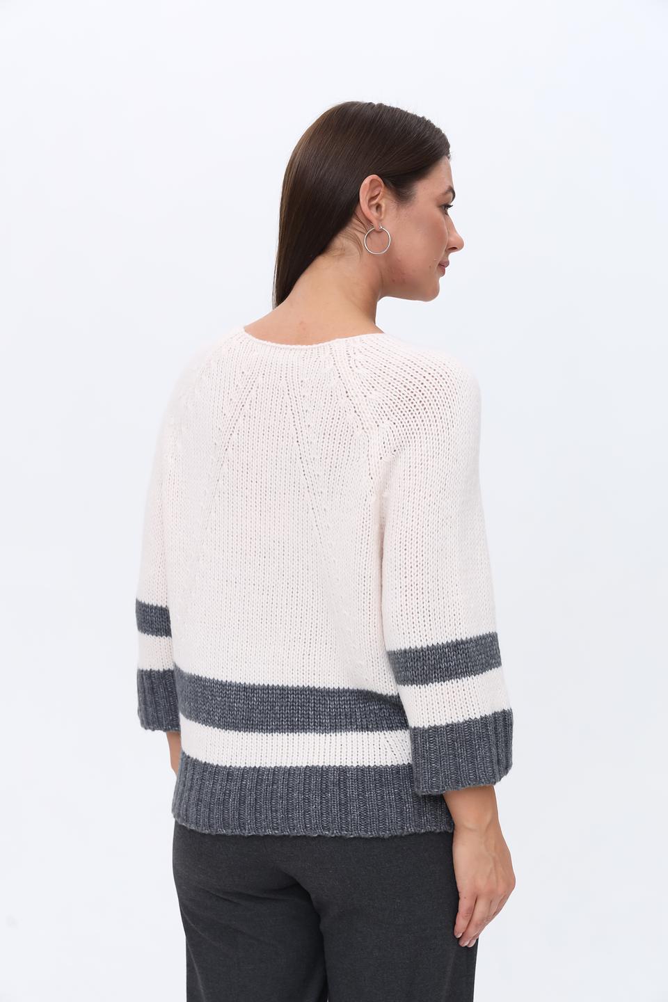 Пуловер Lecomte с полосками