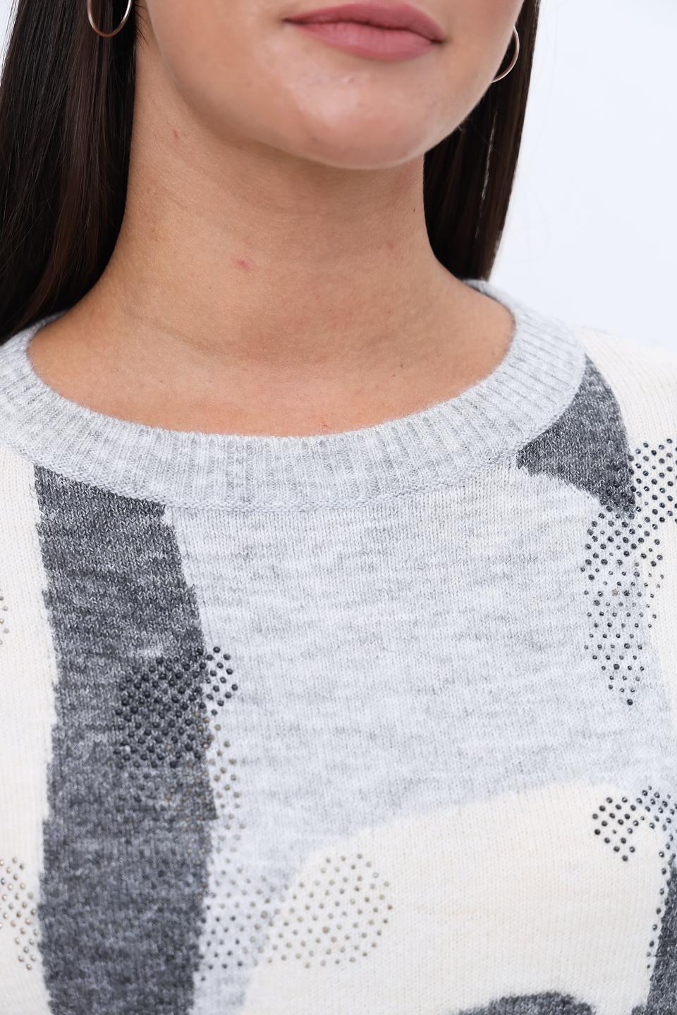 Пуловер Lecomte с абстрактным рисунком