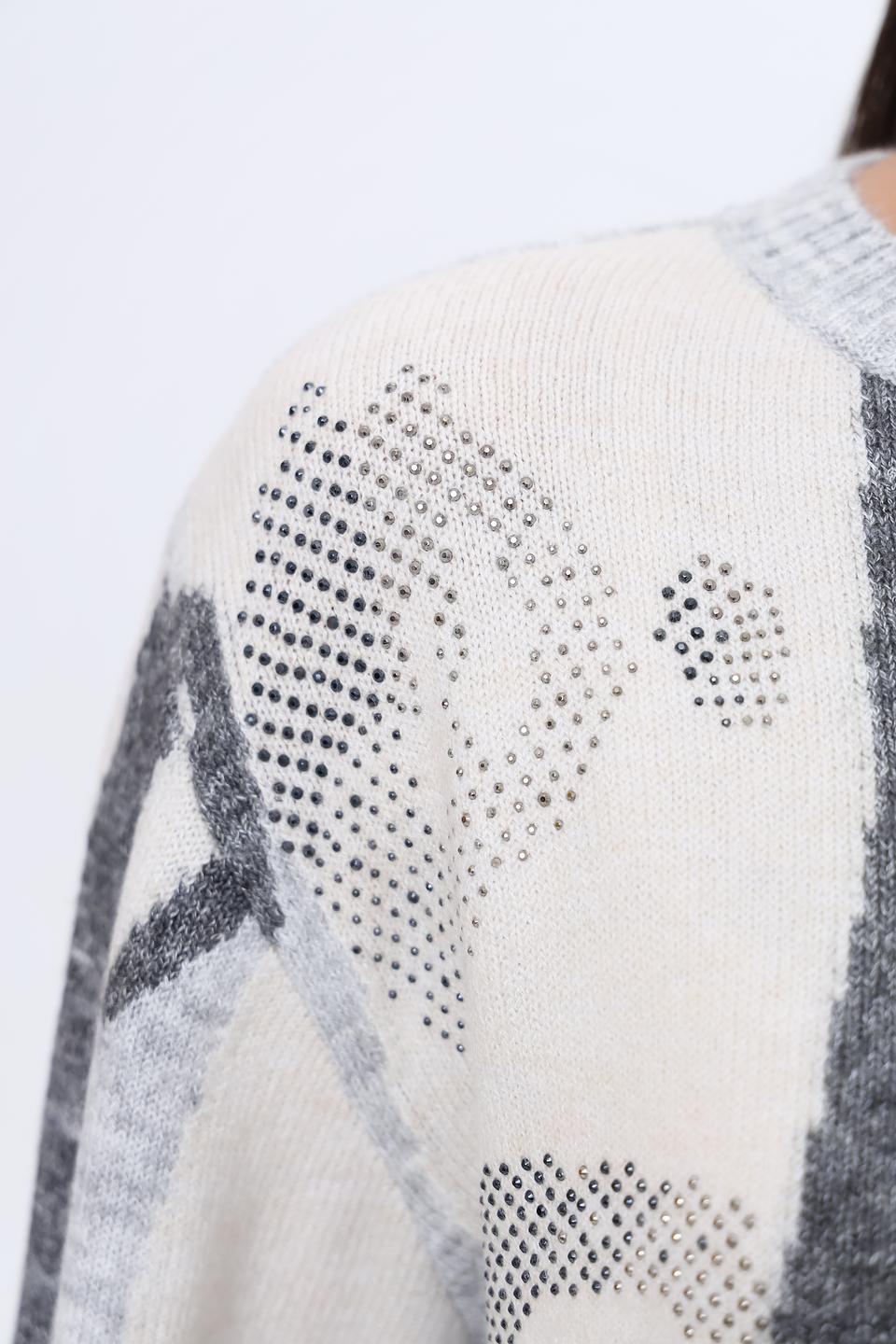 Пуловер Lecomte с абстрактным рисунком