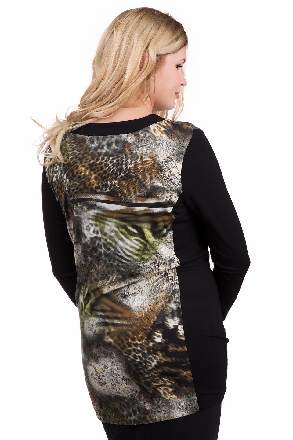 Блуза Gelco с принтом и черными вставками