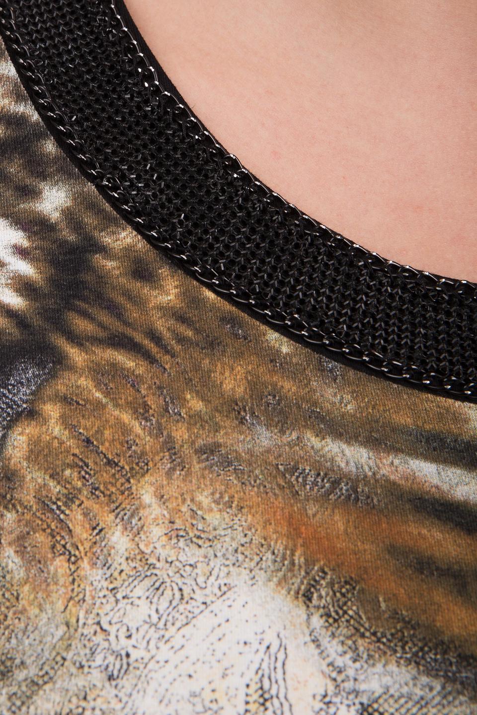 Блуза Gelco с принтом и черными вставками