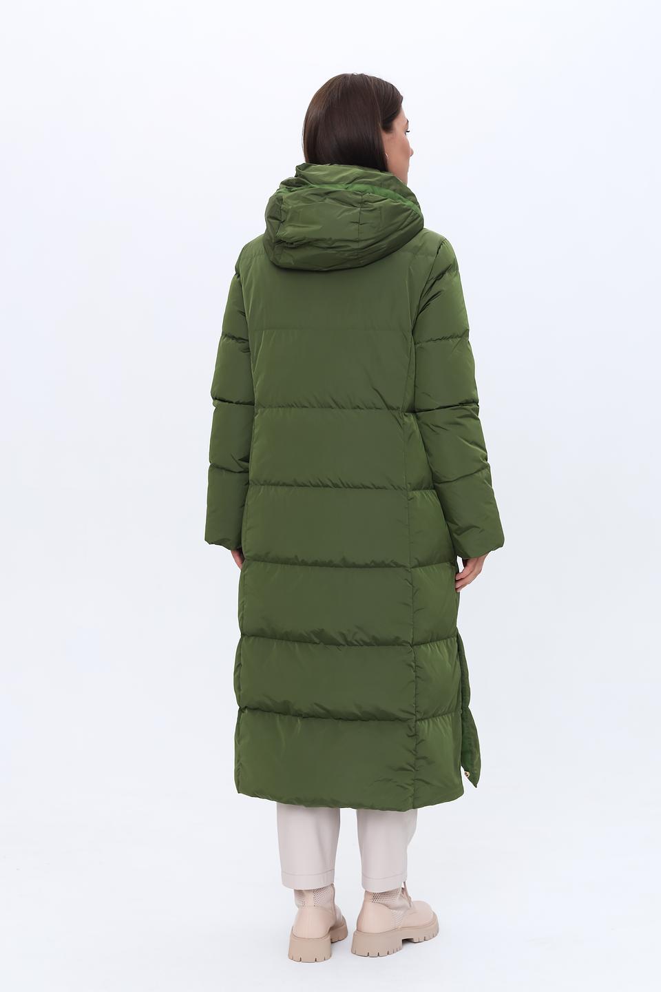 Пальто Marc Cain стеганое оливковое