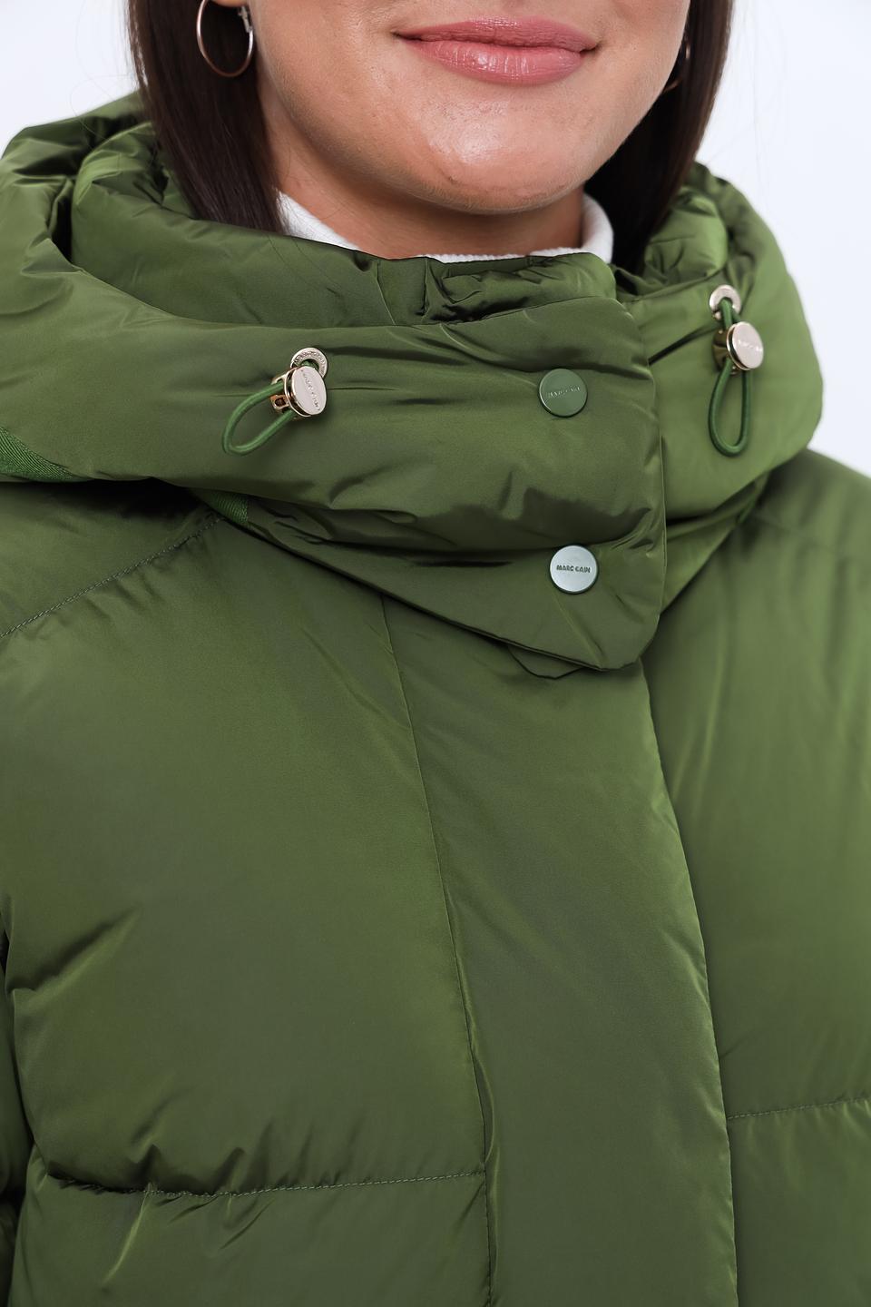 Пальто Marc Cain стеганое оливковое