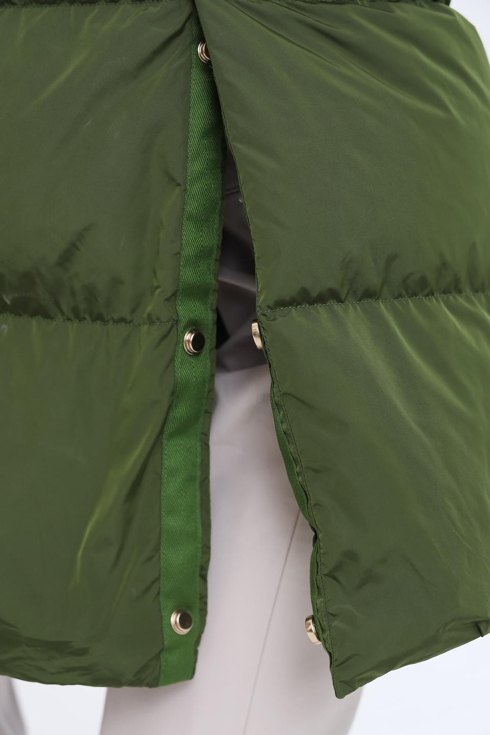 Пальто Marc Cain стеганое оливковое