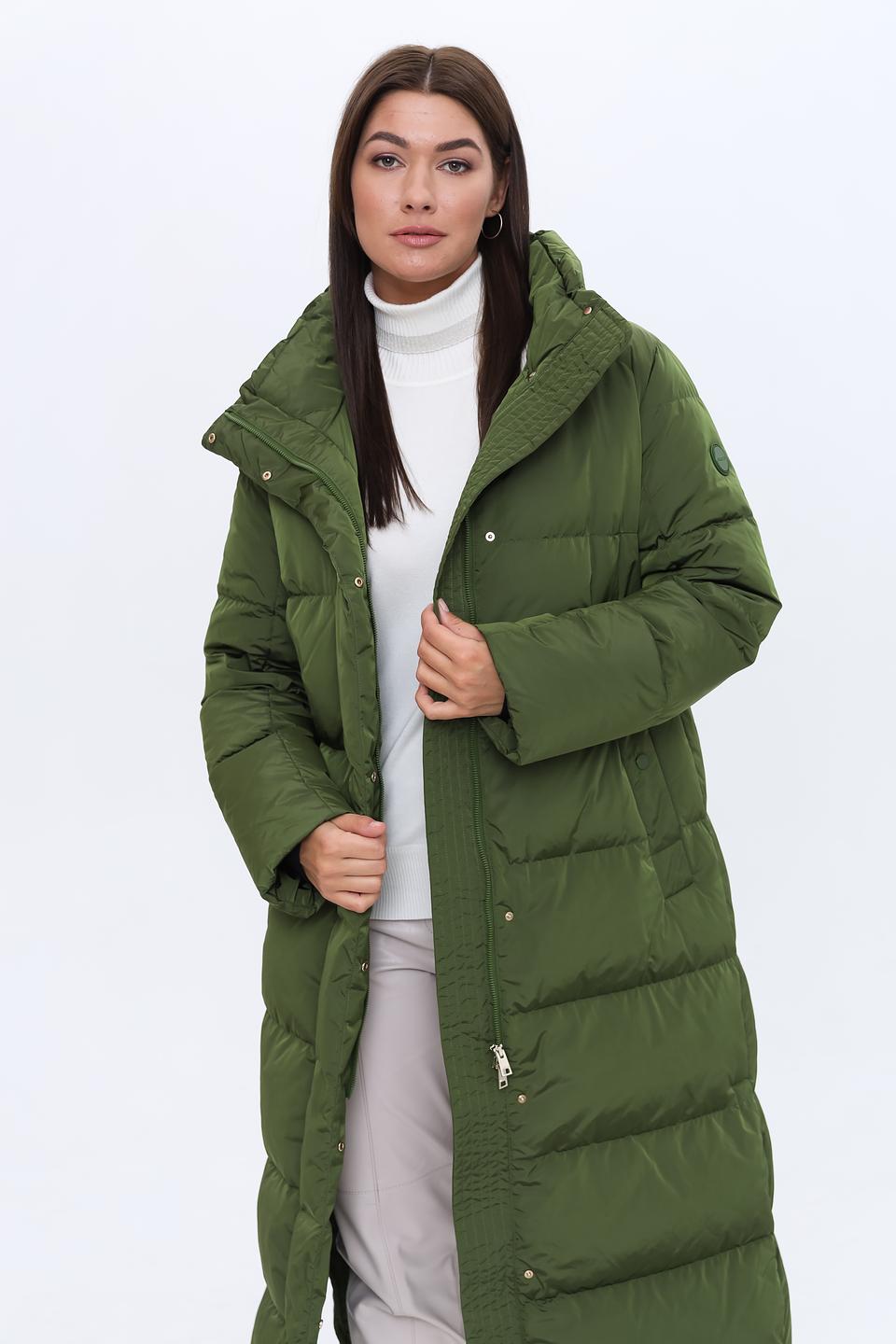 Пальто Marc Cain стеганое оливковое