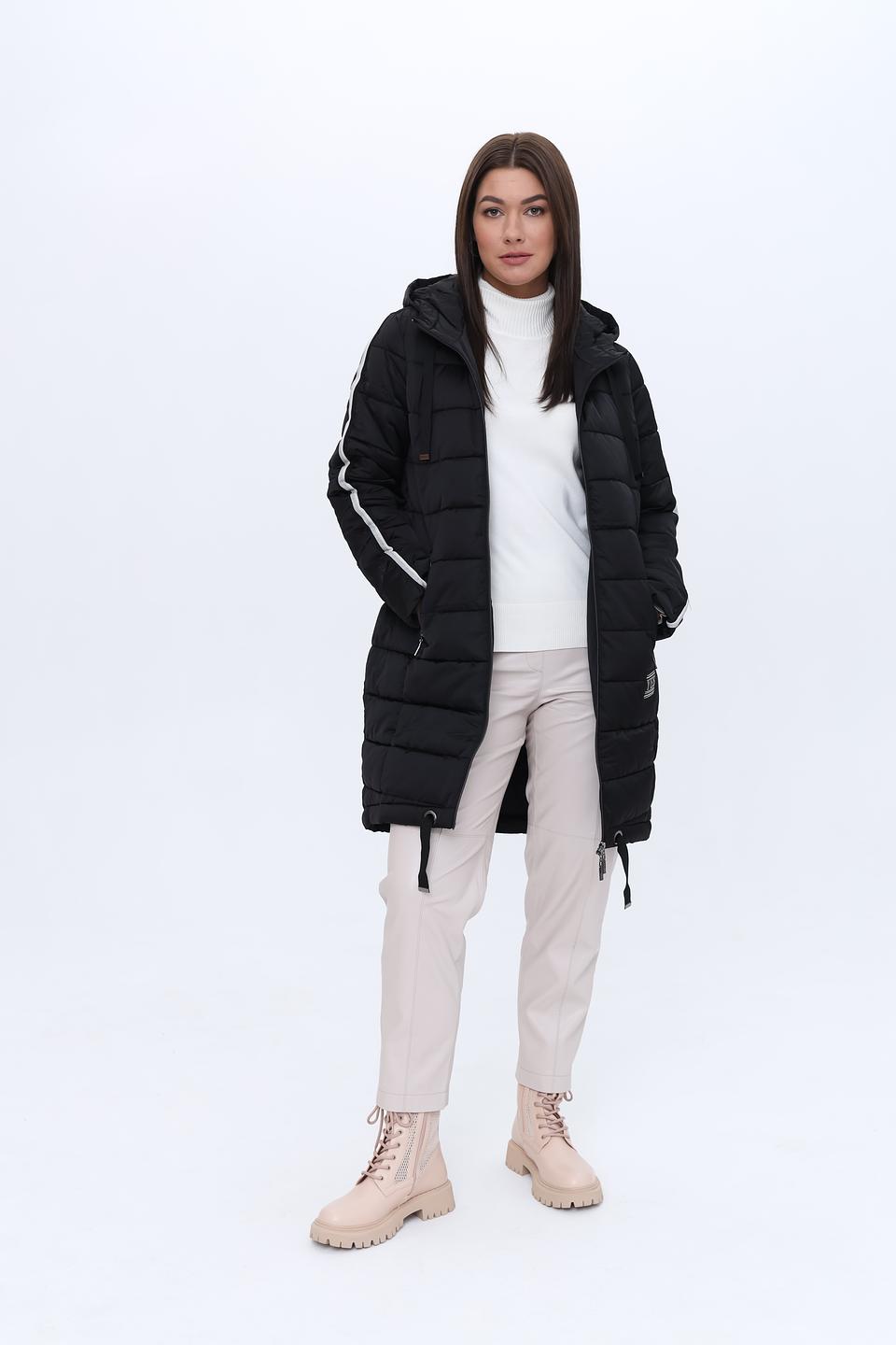 Пальто Monari стеганое чёрное