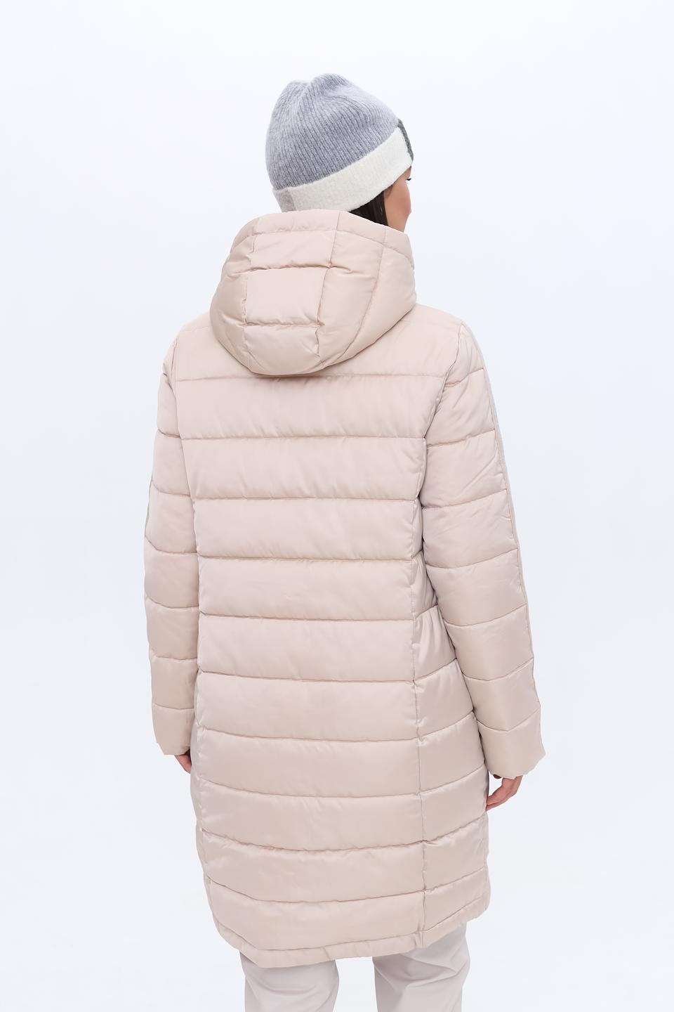 Пальто Monari стеганое бежевое