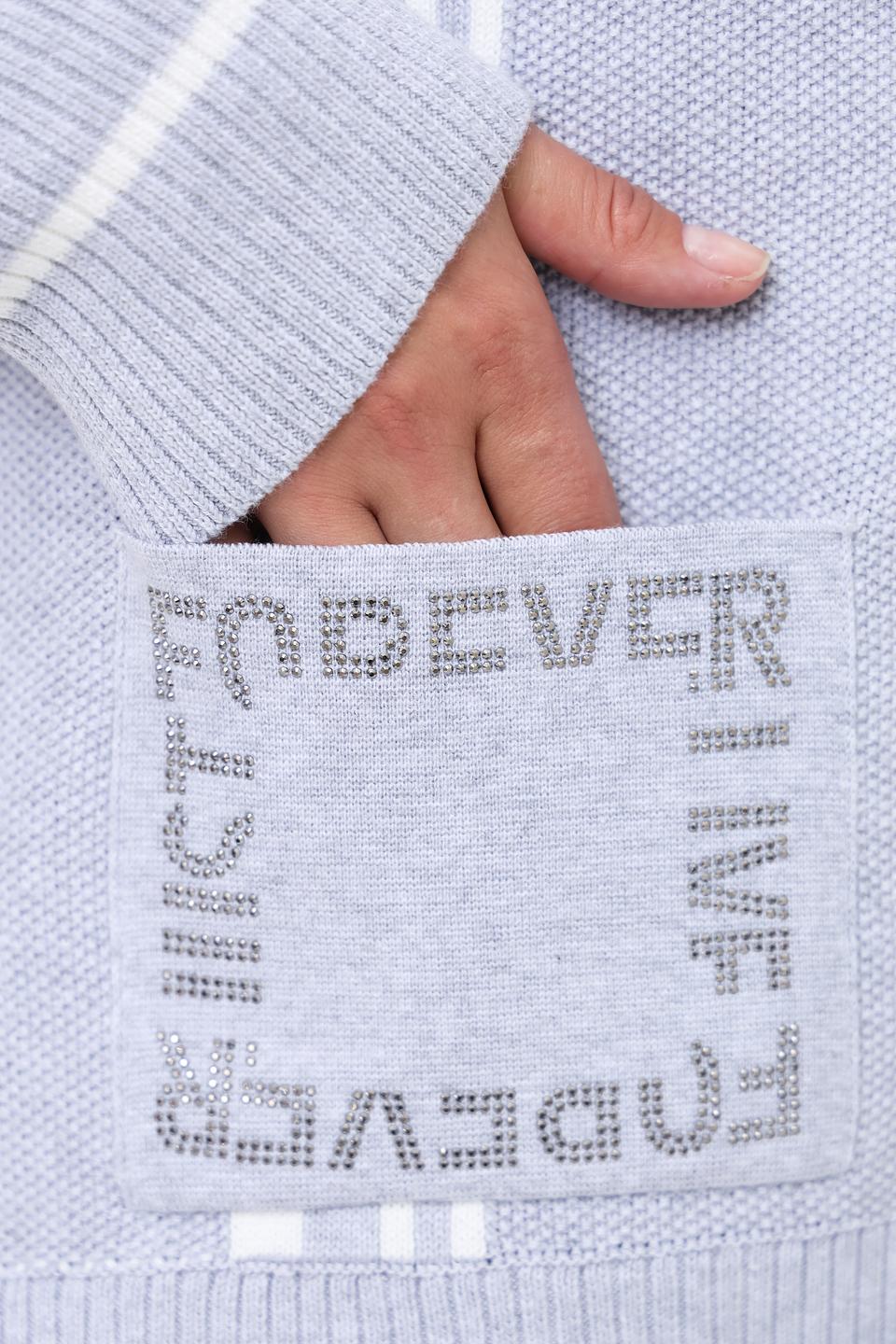 Пуловер Monari светло-серый с полосками