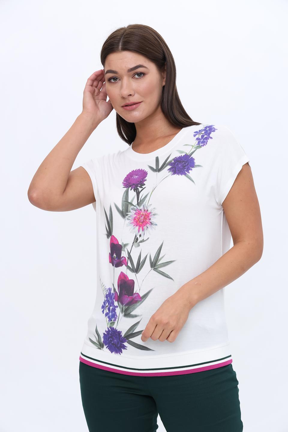 Футболка Just Valeri с цветочным принтом